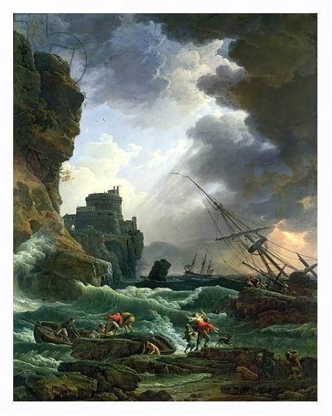Постер The Storm, 1777 с типом исполнения На холсте в раме в багетной раме 221-03