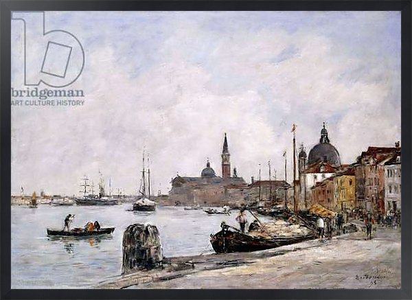 Постер The Quay on Giudecca, Venice, 1895 с типом исполнения На холсте в раме в багетной раме 1727.8010