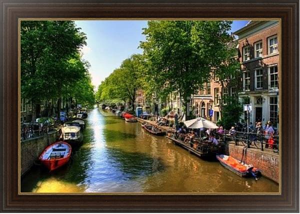 Постер Амстердам. Голландия 2 с типом исполнения На холсте в раме в багетной раме 1.023.151