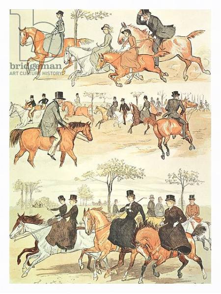 Постер Riding Side-saddle с типом исполнения На холсте в раме в багетной раме 221-03