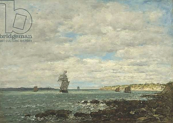 Постер Coast of Brittany, 1870 с типом исполнения На холсте без рамы