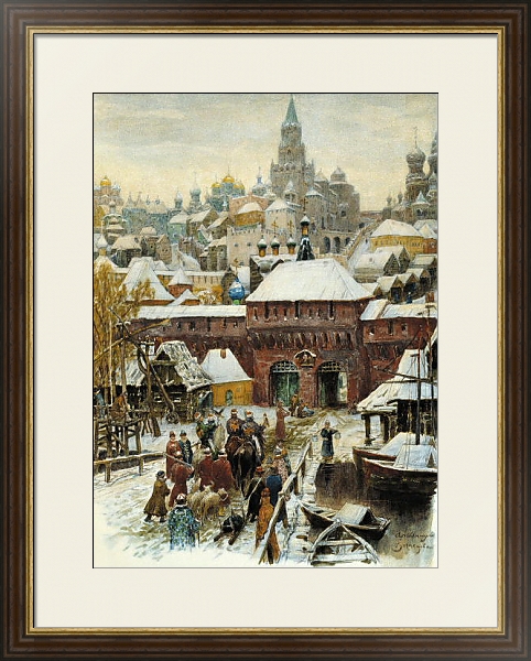 Постер Москва. Конец XVII века с типом исполнения Под стеклом в багетной раме 1.023.036