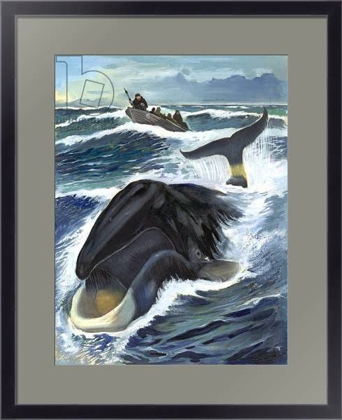 Постер Whaling с типом исполнения Под стеклом в багетной раме 221-01