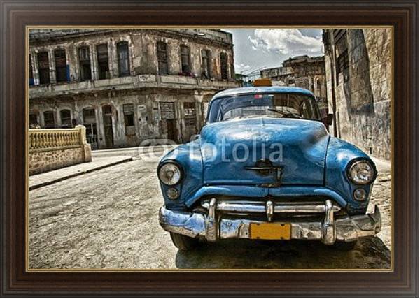 Постер Такси на Кубе с типом исполнения На холсте в раме в багетной раме 1.023.151