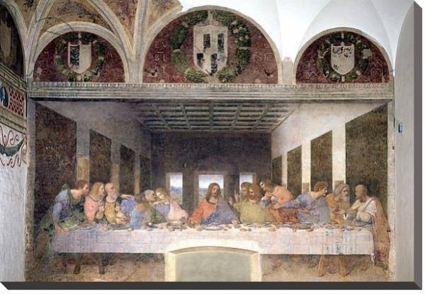 Постер The Last Supper, 1495-97 2 с типом исполнения На холсте без рамы