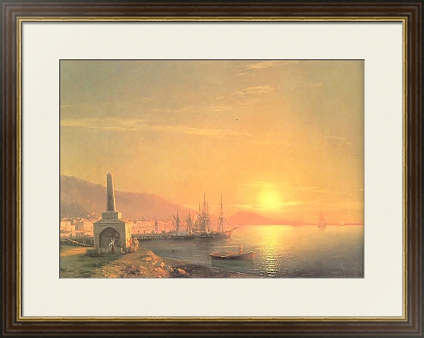 Постер Восход солнца в Феодосии с типом исполнения Под стеклом в багетной раме 1.023.036