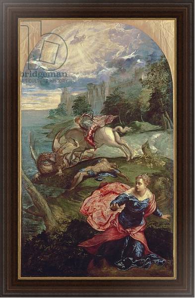 Постер St.George and the Dragon с типом исполнения На холсте в раме в багетной раме 1.023.151