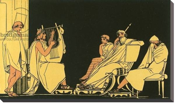 Постер Ulysses weeps at the song of Demodocus с типом исполнения На холсте без рамы