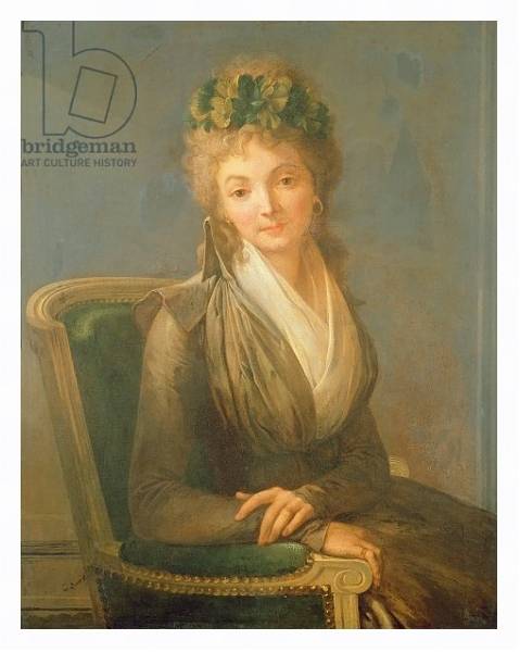 Постер Portrait presumed to be Lucile Desmoulins 1794 с типом исполнения На холсте в раме в багетной раме 221-03