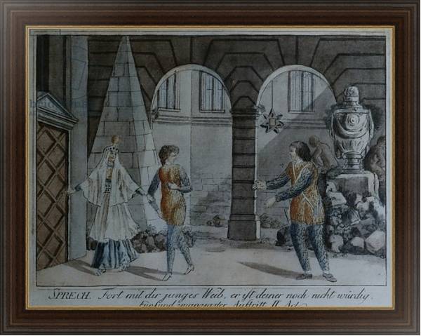 Постер Scene from 'The Magic Flute' by Wolfgang Amadeus Mozart с типом исполнения На холсте в раме в багетной раме 1.023.151