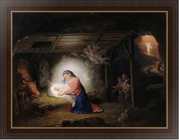 Постер Рождество Христово с типом исполнения На холсте в раме в багетной раме 1.023.151