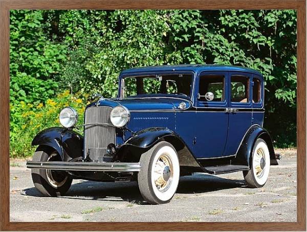 Постер Ford Model B Deluxe Fordor Sedan '1932 с типом исполнения На холсте в раме в багетной раме 1727.4310