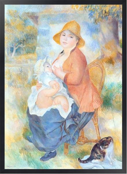 Постер Maternit? ou femme allaitant son enfant с типом исполнения На холсте в раме в багетной раме 1727.8010