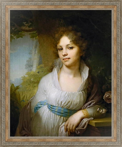 Постер Портрет Марии Ивановны Лопухиной с типом исполнения На холсте в раме в багетной раме 484.M48.310