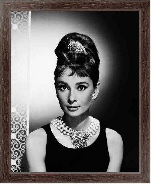 Постер Хепберн Одри 138 с типом исполнения На холсте в раме в багетной раме 221-02