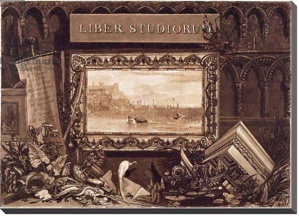 Постер Frontispiece to 'Liber Studiorum', engraved by J. C. Easling 1812 с типом исполнения На холсте без рамы