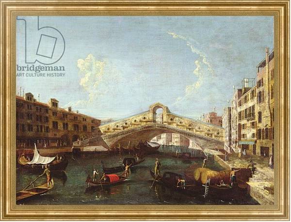 Постер The Rialto in Venice с типом исполнения На холсте в раме в багетной раме NA033.1.051