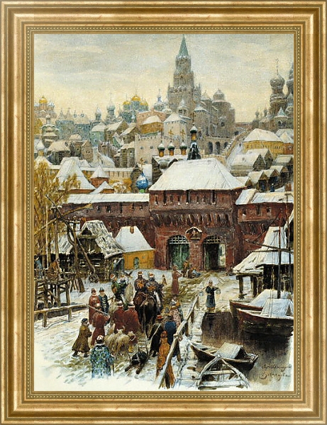 Постер Москва. Конец XVII века с типом исполнения На холсте в раме в багетной раме NA033.1.051