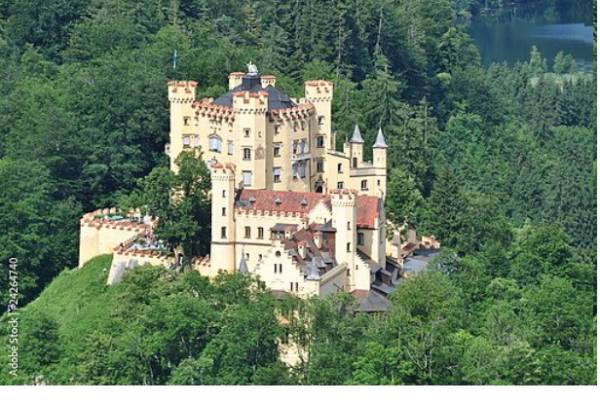 Постер Германия. Замок Хоэншвангау в южной Баварии 2 с типом исполнения На холсте без рамы