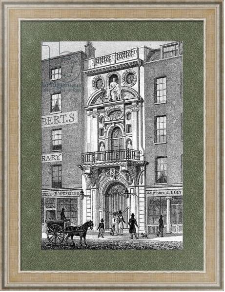 Постер Mercers' Hall, Cheapside, print made by M. Barrenger, c.1829-31 с типом исполнения Акварель в раме в багетной раме 485.M40.584