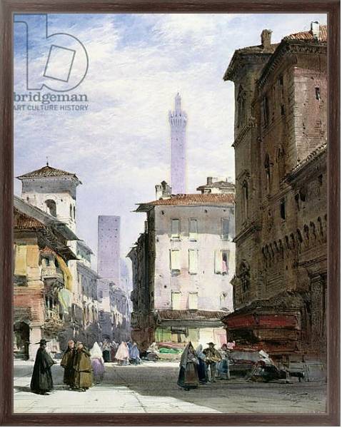 Постер Leaning Tower, Bologna с типом исполнения На холсте в раме в багетной раме 221-02