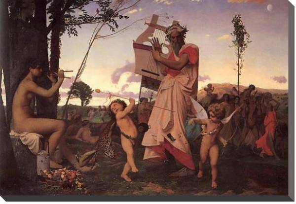 Постер Anacreon, bacchus et lamour с типом исполнения На холсте без рамы