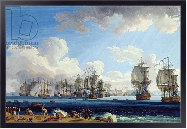 Постер The Battle of Chesma on the 5th July 1770 с типом исполнения На холсте в раме в багетной раме 221-01