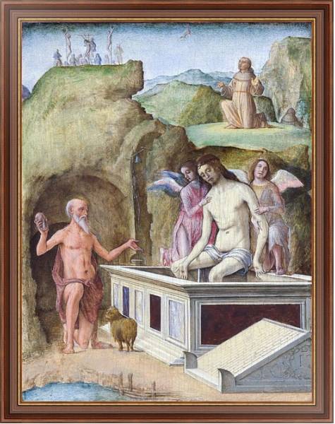 Постер Мертвый Христос с типом исполнения На холсте в раме в багетной раме 35-M719P-83