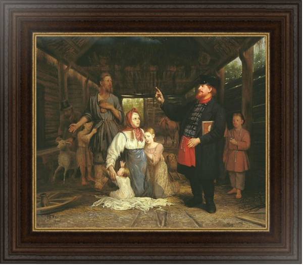 Постер Сбор недоимок. 1869 с типом исполнения На холсте в раме в багетной раме 1.023.151
