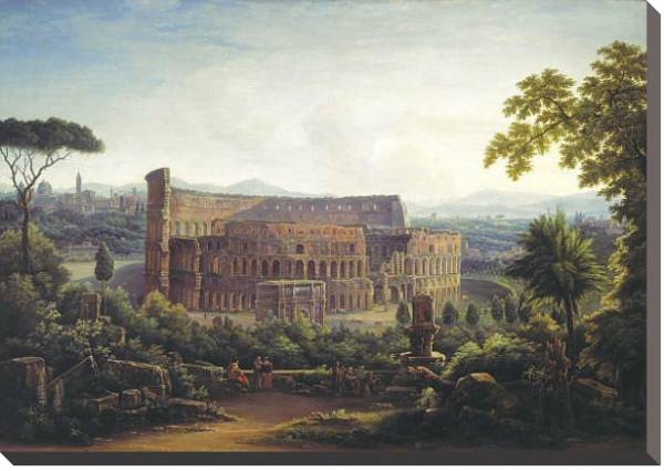 Постер Вид Рима. Колизей. 1816 с типом исполнения На холсте без рамы