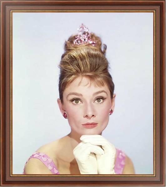 Постер Hepburn, Audrey (Breakfast At Tiffany's) с типом исполнения На холсте в раме в багетной раме 35-M719P-83