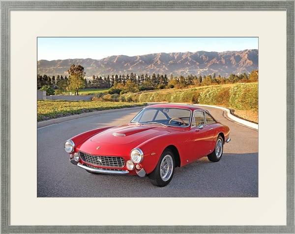 Постер Ferrari 250 GT Lusso '1962–64 дизайн Pininfarina с типом исполнения Под стеклом в багетной раме 1727.2510