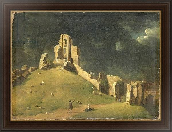 Постер Corfe Castle, Dorset, 1764 с типом исполнения На холсте в раме в багетной раме 1.023.151