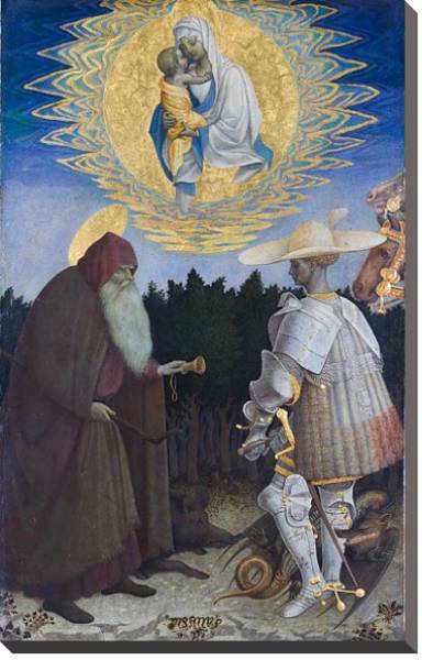 Постер Дева Мария с младенцем и Святыми 4 с типом исполнения На холсте без рамы