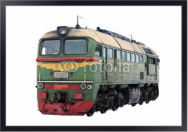 Постер Российский дизельный локомотив M62 с типом исполнения На холсте в раме в багетной раме 221-01