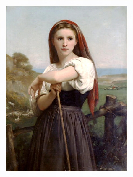 Постер Пастушка с типом исполнения На холсте в раме в багетной раме 221-03