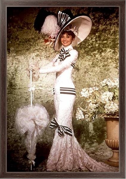Постер Хепберн Одри 306 с типом исполнения На холсте в раме в багетной раме 221-02