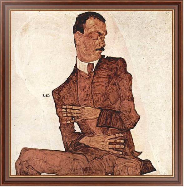 Постер Портрет Артура Рёслера с типом исполнения На холсте в раме в багетной раме 35-M719P-83