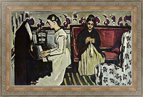 Постер Девушка за фортепиано (увертюра к Тангейзеру) с типом исполнения На холсте в раме в багетной раме 484.M48.310
