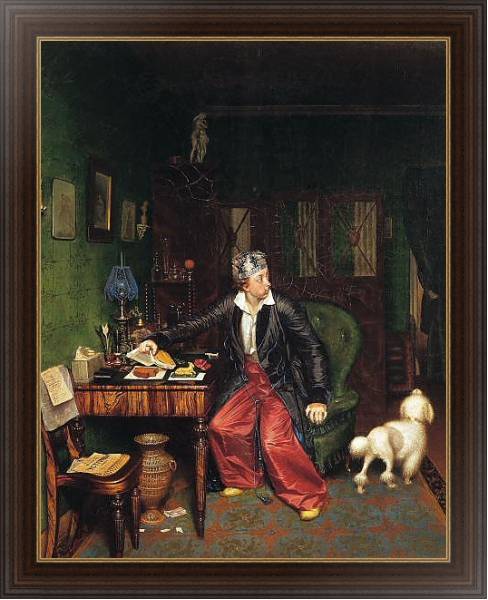 Постер Завтрак аристократа. 1848 с типом исполнения На холсте в раме в багетной раме 1.023.151