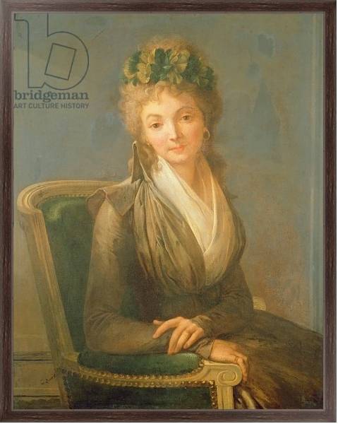 Постер Portrait presumed to be Lucile Desmoulins 1794 с типом исполнения На холсте в раме в багетной раме 221-02