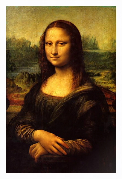 Постер Мона Лиза (Джоконда) с типом исполнения На холсте в раме в багетной раме 221-03