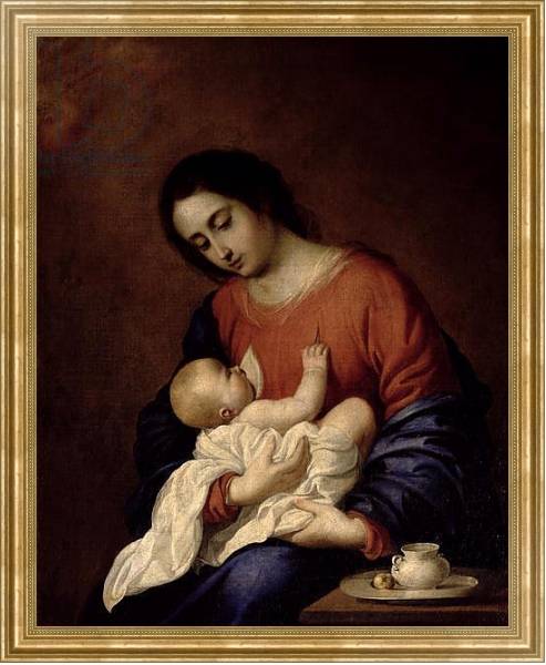 Постер Virgin and Child, 1658 с типом исполнения На холсте в раме в багетной раме NA033.1.051