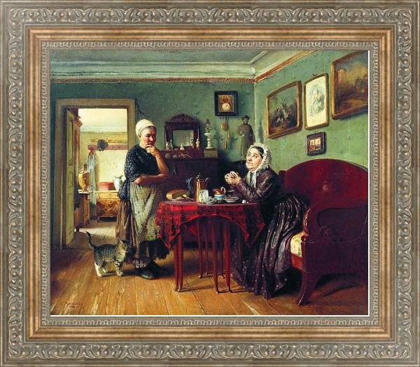 Постер Разговоры по хозяйству. 1868 с типом исполнения На холсте в раме в багетной раме 484.M48.310