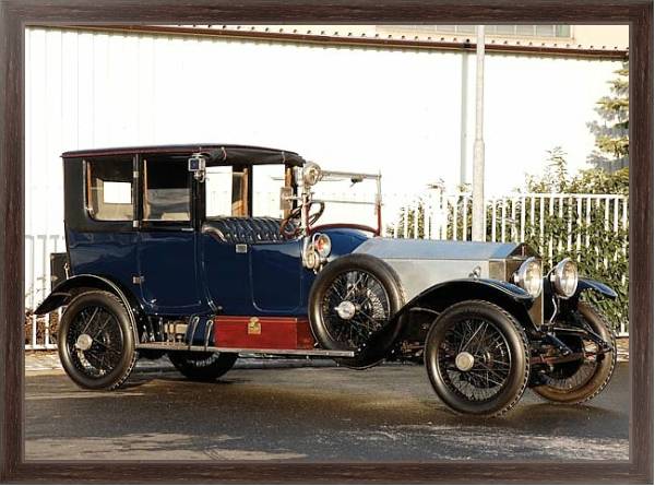 Постер Rolls-Royce Silver Ghost 40 50 Coupe de Ville by Mulbacher '1920 с типом исполнения На холсте в раме в багетной раме 221-02