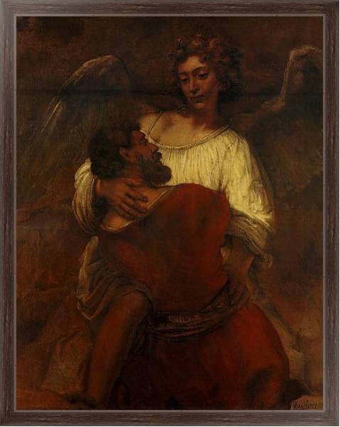 Постер Иаков борется с ангелом с типом исполнения На холсте в раме в багетной раме 221-02