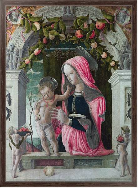 Постер Дева Мария с младенцем 7 с типом исполнения На холсте в раме в багетной раме 221-02