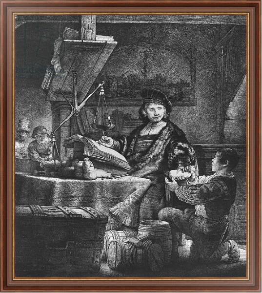 Постер Jan Uytenbogaert 'The Goldweigher', 1639 с типом исполнения На холсте в раме в багетной раме 35-M719P-83