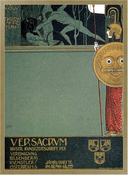 Постер Cover of 'Ver Sacrum', depicting Theseus and the Minotaur с типом исполнения На холсте в раме в багетной раме 1727.1110