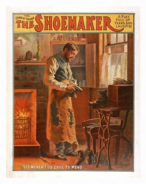 Постер The shoemaker с типом исполнения На холсте в раме в багетной раме 221-03